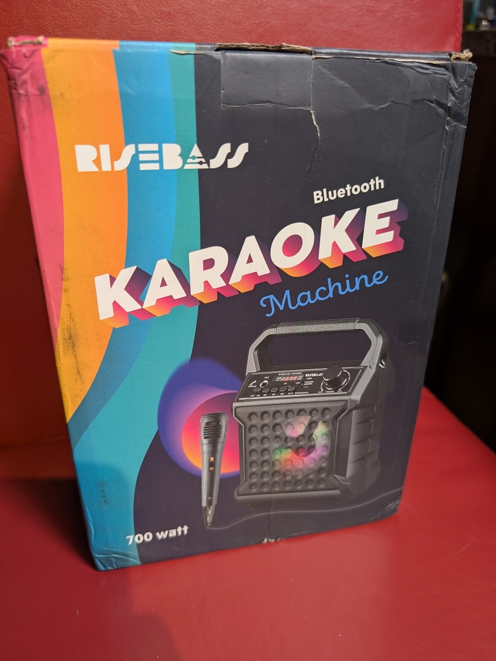 RiseBass Bluetooth Karaoke Machine - Black